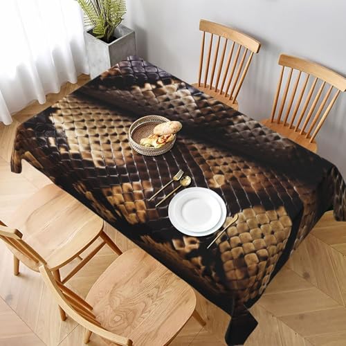 MKNAZ Rechteckige Tischdecke mit Schlangenhautmuster, 228 x 152 cm, dekorative Stoff-Tischdecke für Küche, Esszimmer, Partys, Hochzeiten, Picknick MKNAZ Rechteckige Tischdecke mit Schlangenhautmuster, 228 x 152 cm, dekorative Stoff-Tischdecke für Küche, Esszimmer, Partys, Hochzeiten, Picknick von MKNAZ