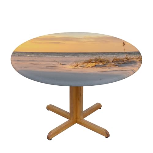 Sanddünen bedruckte runde Tischdecke, Durchmesser 122 cm, dekorativer Tischschutz für Küche, Esszimmer, Partys, Hochzeiten, Picknick Sanddünen bedruckte runde Tischdecke, Durchmesser 122 cm, dekorativer Tischschutz für Küche, Esszimmer, Partys, Hochzeiten, Picknick von MKNAZ