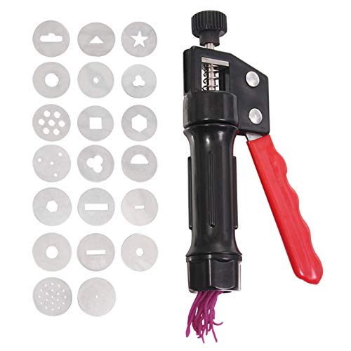 MKNZOME Tonpressen Clay Handwerk, Edelstahl Fondant Presse mit 20 Formen Zuckerpaste Extruder Tonpistole für Keksherstellung Fondant Kuchen Dekoration MKNZOME Tonpressen Clay Handwerk, Edelstahl Fondant Presse mit 20 Formen Zuckerpaste Extruder Tonpistole für Keksherstellung Fondant Kuchen Dekoration von MKNZOME