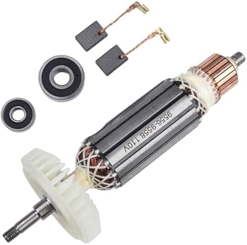 MKVAXR Gartenanker Rotoranker, Ersatz for Rotor for Winkelschleifermodelle 9556, 9557, 9558, 9556NB, 9556HN und 9557NB. Enthält Kohlebürsten und Lager (220 V).(Black 110V) von MKVAXR