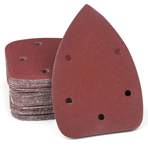 60 Stück Schleifpapier Dreieckschleifer 140 mm x 90 mm, 5-Loch Deltaschleifer Schleifpapier Set 10 X 60/80/100/120/180/240, deltaschleifer für Metallen, Wänden, Holz und Möbeln 60 Stück Schleifpapier Dreieckschleifer 140 mm x 90 mm, 5-Loch Deltaschleifer Schleifpapier Set 10 X 60/80/100/120/180/240, deltaschleifer für Metallen, Wänden, Holz und Möbeln von MLACXLT