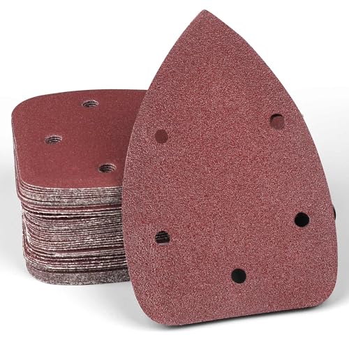 60 x Maus-Schleifpads, Körnung P120, Multifunktionswerkzeug-Schleifpads, 5 Löcher, dreieckiges Schleifpapier für Black and Decker Maus-Schleifpads 60 x Maus-Schleifpads, Körnung P120, Multifunktionswerkzeug-Schleifpads, 5 Löcher, dreieckiges Schleifpapier für Black and Decker Maus-Schleifpads von MLACXLT