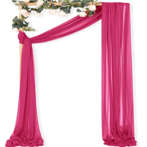 MLMC Vorhang für Hochzeitsbögen, Drapierstoff, 1 Paneel, extra lang, Gaze-Vorhänge, durchscheinend, 6,5 m, für Hochzeitszeremonie, Party, Deckendekoration, Hot Pink, 1 Paneele MLMC Vorhang für Hochzeitsbögen, Drapierstoff, 1 Paneel, extra lang, Gaze-Vorhänge, durchscheinend, 6,5 m, für Hochzeitszeremonie, Party, Deckendekoration, Hot Pink, 1 Paneele von MLMC