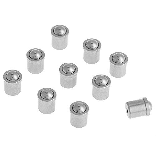 Kugelstößel, Federnde Druckstücke zum Einpressen, 10 Stück 304 Edelstahl Push Fit Kugelfederkolben 5mm * 6mm Körper, für mechanische Geräte, Klemmen, Formen, Automaten von MLMLH