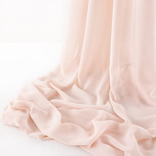 MLMW Helles Pfirsich-Chiffon-Gewebe, 9,1 m breit, durchscheinendes Material, Meterware, Hochzeitsbogen-Drapierstoff für Party, Hintergrund, Bogen, Deckendekoration MLMW Helles Pfirsich-Chiffon-Gewebe, 9,1 m breit, durchscheinendes Material, Meterware, Hochzeitsbogen-Drapierstoff für Party, Hintergrund, Bogen, Deckendekoration von MLMW