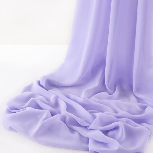MLMW Chiffon-Stoff, 4,5 m breit, 152,4 cm breit, lila, Hochzeitsbogen-Drapierstoff, durchscheinendes Material für Party, Hintergrund, Bogen, Deckendekoration MLMW Chiffon-Stoff, 4,5 m breit, 152,4 cm breit, lila, Hochzeitsbogen-Drapierstoff, durchscheinendes Material für Party, Hintergrund, Bogen, Deckendekoration von MLMW