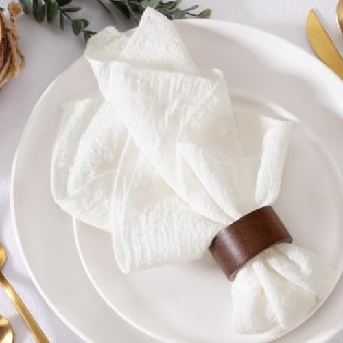 MLMW Elfenbeinweiße Stoffservietten, 6 Stück, Leinen, waschbar, 41 x 41 cm, für Hochzeit, Party, Babyparty, Brautparty, Geburtstag, Tischdekorationen MLMW Elfenbeinweiße Stoffservietten, 6 Stück, Leinen, waschbar, 41 x 41 cm, für Hochzeit, Party, Babyparty, Brautparty, Geburtstag, Tischdekorationen von MLMW