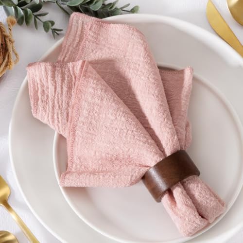 MLMW Rosa Osterservietten, Set mit 6 Frühlings-Gaze-Dinner-Servietten, waschbar, 41 x 41 cm, für Hochzeit, Party, Babyparty, Brautparty, Geburtstag, Geschlechtsoffenbarung, Tischdekorationen MLMW Rosa Osterservietten, Set mit 6 Frühlings-Gaze-Dinner-Servietten, waschbar, 41 x 41 cm, für Hochzeit, Party, Babyparty, Brautparty, Geburtstag, Geschlechtsoffenbarung, Tischdekorationen von MLMW