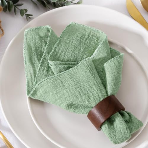 MLMW Salbeigrüne Stoffservietten, Set mit 10 Servietten, Baumwolle, Leinen, 41,9 x 41,9 cm, Boho-Tischservietten für Muttertag, Hochzeit, Party, Brautparty, Geburtstag, Tischdekorationen MLMW Salbeigrüne Stoffservietten, Set mit 10 Servietten, Baumwolle, Leinen, 41,9 x 41,9 cm, Boho-Tischservietten für Muttertag, Hochzeit, Party, Brautparty, Geburtstag, Tischdekorationen von MLMW