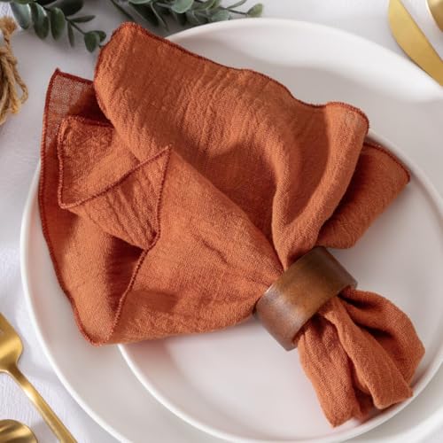MLMW Terrakotta-Stoffservietten, Baumwolle, Dinner-Servietten, Set mit 6 Stück, 41 x 41 cm, rustikale Tischservietten für Hochzeit, Party, Babyparty, Brautparty, Geburtstag MLMW Terrakotta-Stoffservietten, Baumwolle, Dinner-Servietten, Set mit 6 Stück, 41 x 41 cm, rustikale Tischservietten für Hochzeit, Party, Babyparty, Brautparty, Geburtstag von MLMW