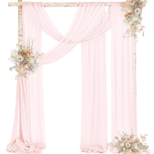 MLMW Hochzeitsbogen Drapierstoff 4 Paneele 73,7 cm x 6,1 m Ostern rosa durchscheinend Hochzeitsbogen Hintergrund Vorhänge Outdoor Vorhang für Zeremonie Party Hintergrund Decke Dekor MLMW Hochzeitsbogen Drapierstoff 4 Paneele 73,7 cm x 6,1 m Ostern rosa durchscheinend Hochzeitsbogen Hintergrund Vorhänge Outdoor Vorhang für Zeremonie Party Hintergrund Decke Dekor von MLMW