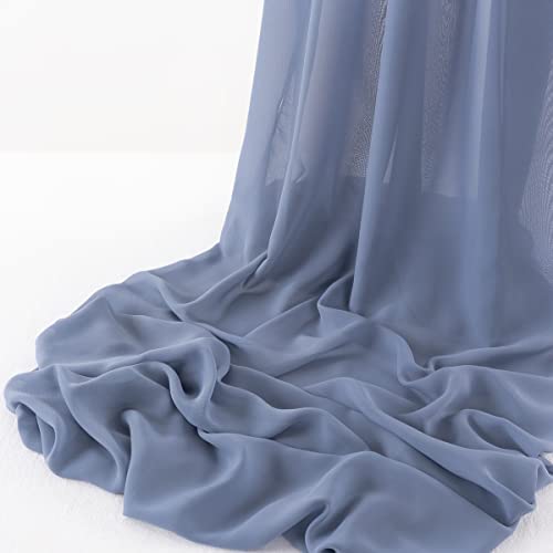 The Yard Drapierstoff aus Chiffon, durchsichtig, 152,4 cm breit, 4,5 m lang, Staubblau The Yard Drapierstoff aus Chiffon, durchsichtig, 152,4 cm breit, 4,5 m lang, Staubblau von MLMW