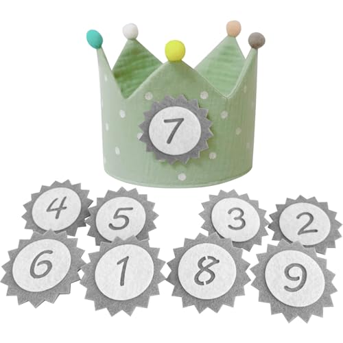 MLPKOI 1-9 Auswechselbaren den Zahlen Geburtstagskrone Kinder, Geburtstag Krone, Party Deko Hut für Jungen & Mädchen, Unisex Krone für Geburtstag Party Supplies, Wiederverwendbare Geburtstagskrone MLPKOI 1-9 Auswechselbaren den Zahlen Geburtstagskrone Kinder, Geburtstag Krone, Party Deko Hut für Jungen & Mädchen, Unisex Krone für Geburtstag Party Supplies, Wiederverwendbare Geburtstagskrone von MLPKOI