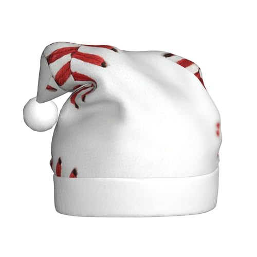 MLTRFGJ Baseball-Spitzen-Nahaufnahme, bedruckte Weihnachtsmütze, für Erwachsene, festliches Partyzubehör für Weihnachten und Neujahr von MLTRFGJ