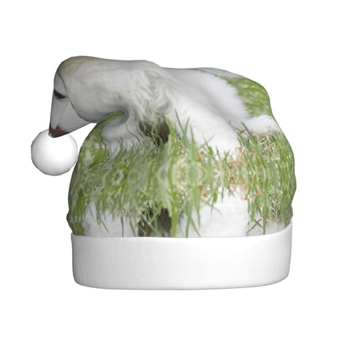MLTRFGJ Bichon Frisé-Hund bedruckte Weihnachtsmütze für Erwachsene, festliches Partyzubehör für Weihnachten und Neujahr von MLTRFGJ