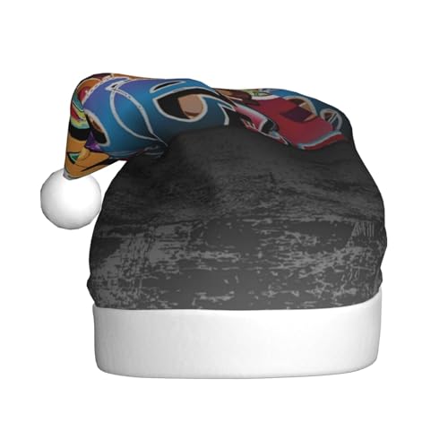 MLTRFGJ Graffiti-Hip-Hop-bedruckte Weihnachtsmützen für Erwachsene, festliches Partyzubehör für Weihnachten und Neujahr von MLTRFGJ