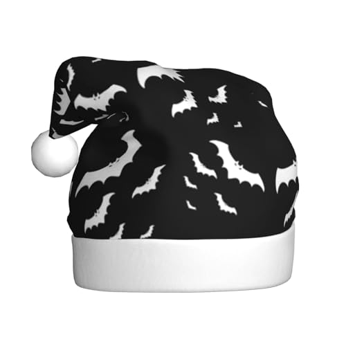 MLTRFGJ Halloween fliegende Fledermäuse bedruckte Weihnachtsmützen für Erwachsene, festliches Partyzubehör für Weihnachten und Neujahr von MLTRFGJ
