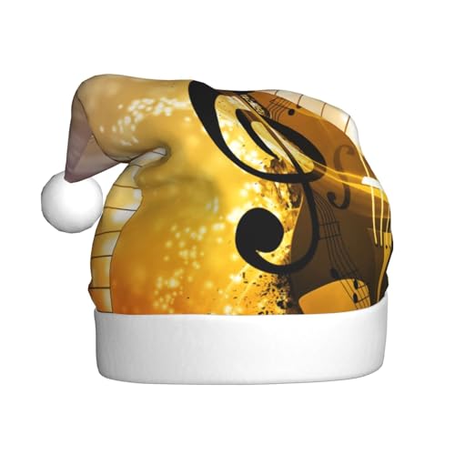 MLTRFGJ Klavier-Violin-Musiknoten bedruckte Weihnachtsmützen für Erwachsene, festliches Partyzubehör für Weihnachten und Neujahr MLTRFGJ Klavier-Violin-Musiknoten bedruckte Weihnachtsmützen für Erwachsene, festliches Partyzubehör für Weihnachten und Neujahr von MLTRFGJ
