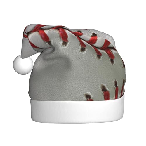 MLTRFGJ Sportball-Baseball-bedruckte Weihnachtsmütze für Erwachsene, festliches Partyzubehör für Weihnachten und Neujahr von MLTRFGJ