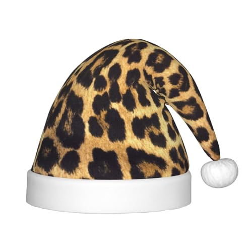 MLTRFGJ Weihnachtsmütze für Kinder, Leopardenmuster, geeignet für Urlaub und Partydekoration MLTRFGJ Weihnachtsmütze für Kinder, Leopardenmuster, geeignet für Urlaub und Partydekoration von MLTRFGJ