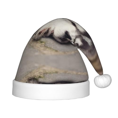 MLTRFGJ Weihnachtsmütze für Kinder, Motiv: Husky, bedruckt, geeignet für Urlaub und Partydekoration von MLTRFGJ