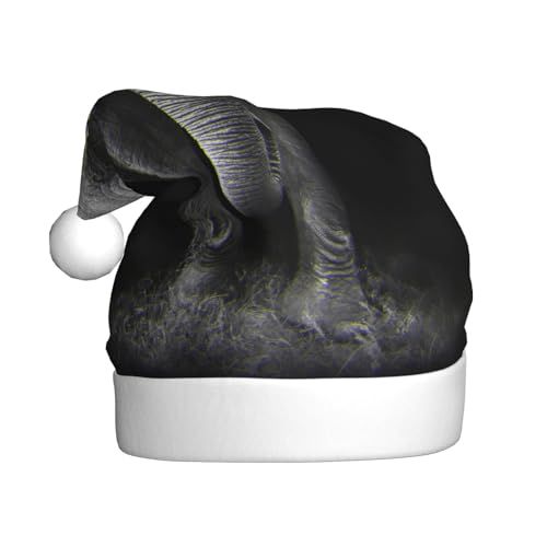 MLTRFGJ Weihnachtsmützen für Erwachsene, 3D-Motiv mit grauem Elefant, festliches Partyzubehör für Weihnachten und Neujahr von MLTRFGJ