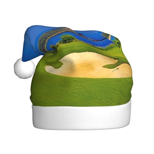 MLTRFGJ Weihnachtsmützen mit Golfplatz-Motiv, für Erwachsene, festliches Partyzubehör für Weihnachten und Neujahr von MLTRFGJ