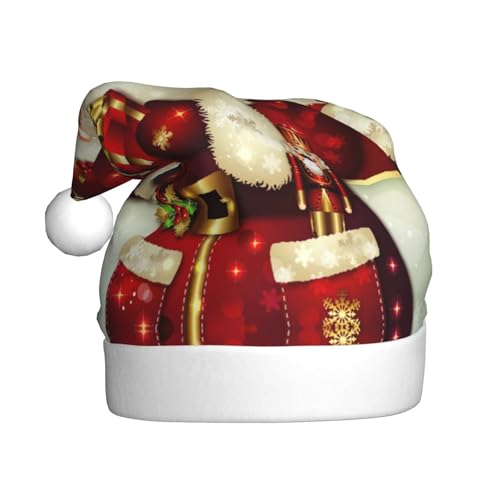 MLTRFGJ Weihnachtsmützen mit Weihnachtsmann-Motiv, bedruckt, für Erwachsene, festliches Partyzubehör für Weihnachten und Neujahr von MLTRFGJ