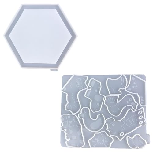 2 Formen aus Epoxidharz mit Tiermotiven, Puzzle, Tiere, einzigartige Formen aus Silikon, für Bastelprojekte aus Epoxidharz 2 Formen aus Epoxidharz mit Tiermotiven, Puzzle, Tiere, einzigartige Formen aus Silikon, für Bastelprojekte aus Epoxidharz von MLWSKERTY