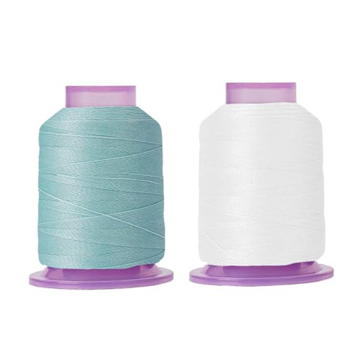 2 Spulen mit Farbwechsel, Polyester, Nähgarn, Nachtgewinde, glänzend, 550ys, für Handnähmaschine von MLWSKERTY