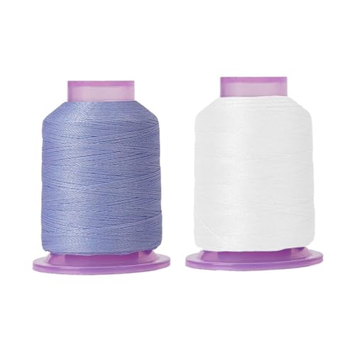 2 Spulen mit Farbwechsel, Polyester, Nähgarn, Nachtgewinde, glänzend, 550ys, für Handnähmaschine von MLWSKERTY
