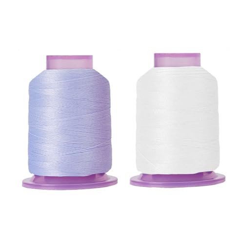 2 Spulen mit Farbwechsel, Polyester, Nähgarn, Nachtgewinde, glänzend, 550ys, für Handnähmaschine von MLWSKERTY