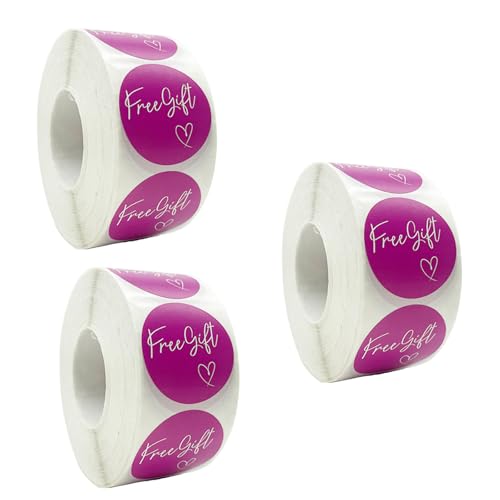 3 Rollen mit Geschenkaufklebern, selbstklebend, rund, dekorativ, für Erwachsene 3 Rollen mit Geschenkaufklebern, selbstklebend, rund, dekorativ, für Erwachsene von MLWSKERTY
