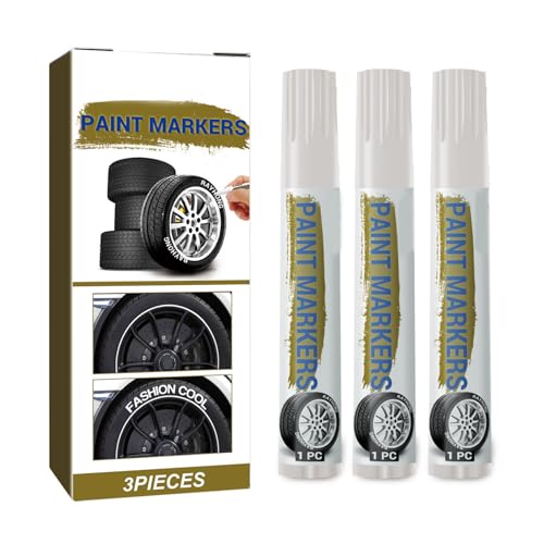 3 Stück weiße Lackierstifte, für Reifen, Weiß, für Beschriftung von Autoreifen 3 Stück weiße Lackierstifte, für Reifen, Weiß, für Beschriftung von Autoreifen von MLWSKERTY