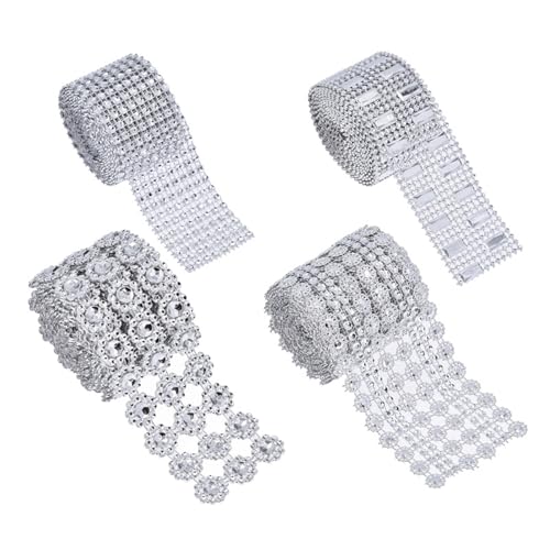 4 Brötchen Funkelnde Strasssteine Diamond Ribbon Für Hochzeits Geburtstagsfeier Dekorationen Sprudeln Ribbon Für Handwerk 4 Brötchen Funkelnde Strasssteine Diamond Ribbon Für Hochzeits Geburtstagsfeier Dekorationen Sprudeln Ribbon Für Handwerk von MLWSKERTY