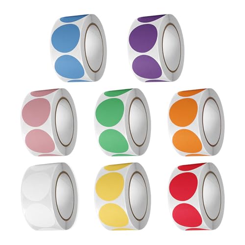 4000 PCS Multikolored Round Sticker 25mm Adhäsive Wraping Etikett Für Versiegelungskarten Scrapbooking Journal Verpackung Mehrzweckkreismarkierungsbezeichnungen von MLWSKERTY