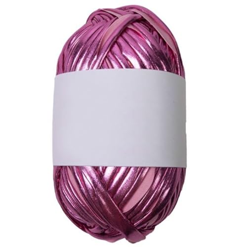 40meter Metallisches T Shirt Garn Polyester Häkeln Für Häkelbeutel Metallic Ribbon von MLWSKERTY