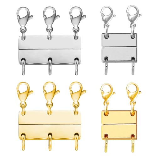 4pcs Halskette Schichten Schließ Schmuckabscheider 2 Größe Magnetische Mehrfach Halskette Armband Clasp Frauen Schicht Schloss 4pcs Halskette Schichten Schließ Schmuckabscheider 2 Größe Magnetische Mehrfach Halskette Armband Clasp Frauen Schicht Schloss von MLWSKERTY