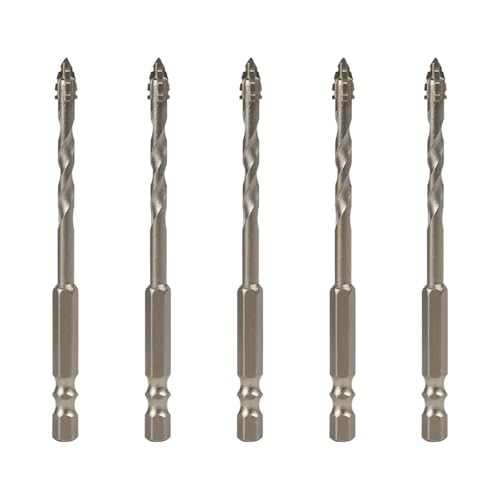 5-teiliges Set aus harter Legierung, Zähne, Exzenterbohrer, mit Sechskantschaft, Sägezahn für verbesserte Stabilität und Geschwindigkeit 5-teiliges Set aus harter Legierung, Zähne, Exzenterbohrer, mit Sechskantschaft, Sägezahn für verbesserte Stabilität und Geschwindigkeit von MLWSKERTY