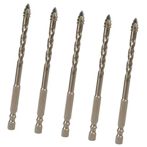 5-teiliges Set aus harter Legierung, Zähne, Exzenterbohrer, mit Sechskantschaft, Sägezahn für verbesserte Stabilität und Geschwindigkeit 5-teiliges Set aus harter Legierung, Zähne, Exzenterbohrer, mit Sechskantschaft, Sägezahn für verbesserte Stabilität und Geschwindigkeit von MLWSKERTY