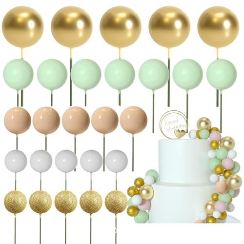 50 Stück Kuchendekoration, rund, Topper, Festival, Kuchen, Zubehör, für Torten, Orden, geeignet für Partys 50 Stück Kuchendekoration, rund, Topper, Festival, Kuchen, Zubehör, für Torten, Orden, geeignet für Partys von MLWSKERTY