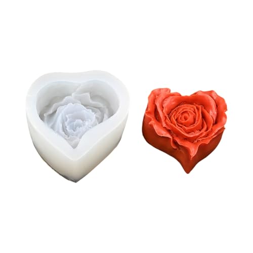Elegante Valentinstag Herz Rose Silikonformen Zum Backen Und Basteln Perfekt Romantikdessert Oder Einzigartiges Geschenk von MLWSKERTY