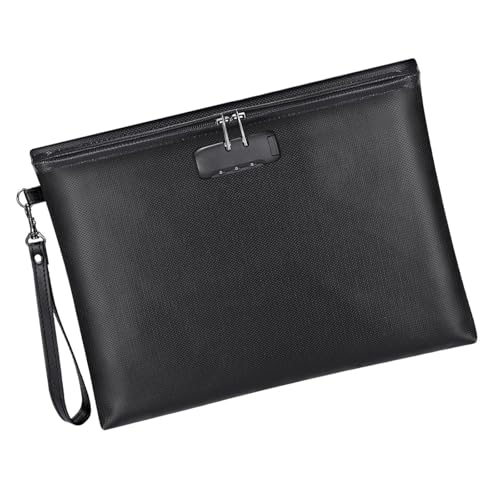 Große Dokumententasche mit Zahlenschloss, temperaturbeständig, Geldaufbewahrung, Taschen, Dateien, für Dokumente, Silber, Schmuck von MLWSKERTY