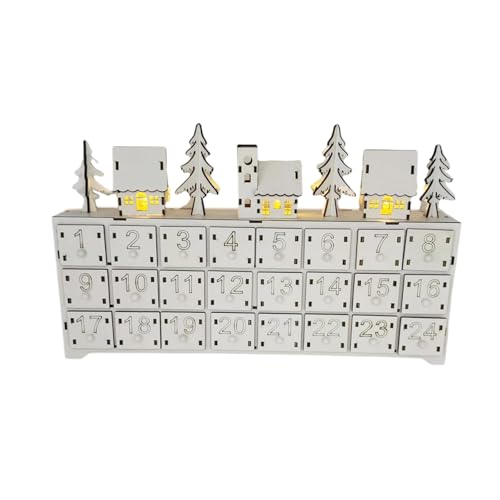 Holz LED Beleuchtete Adventskalender Mit 24 Schubladen Countdown Kalender Desktop Dekoration Einzigartiges Weihnachtsferiengeschenk Holz LED Beleuchtete Adventskalender Mit 24 Schubladen Countdown Kalender Desktop Dekoration Einzigartiges Weihnachtsferiengeschenk von MLWSKERTY