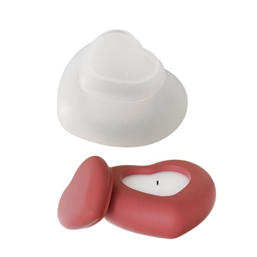 Kreatives Herzförmiges Silikonform Set Home Accessoire Dekoration Für Die Herstellung Von Bastelkerzenbechern Und Gipsaufbewahrungsgläser von MLWSKERTY