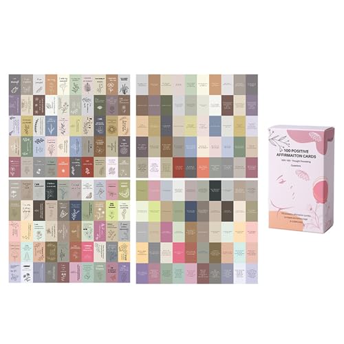 MLWSKERTY 100 Blatt Positive Affirmationskarten für Frauen, Motivationskarten für den Alltag, inspirierende Motivationskarten MLWSKERTY 100 Blatt Positive Affirmationskarten für Frauen, Motivationskarten für den Alltag, inspirierende Motivationskarten von MLWSKERTY