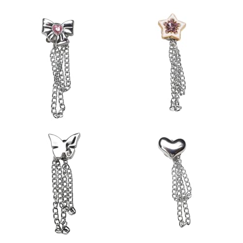 MLWSKERTY 4pcs Magnetschließungen Hose Crafting Chains Nähkomponenten Großkapazität Austauschende Konstruktionen Leichtmetallkettenzubehör Für Kleidungshandwerk von MLWSKERTY