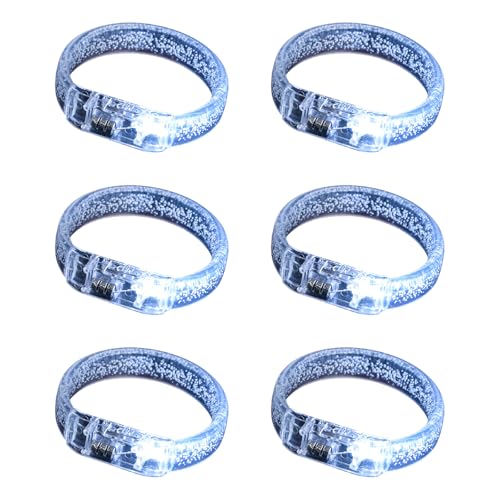 MLWSKERTY 6PCS LED Light Bracelets Für Kinder Teenager Und Erwachsene Multicolor LED Armbands Elegante Party Wear Arms Accessoires Partyzubehör von MLWSKERTY