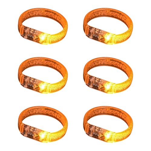 MLWSKERTY 6PCS LED Light Bracelets Für Kinder Teenager Und Erwachsene Multicolor LED Armbands Elegante Party Wear Arms Accessoires Partyzubehör von MLWSKERTY