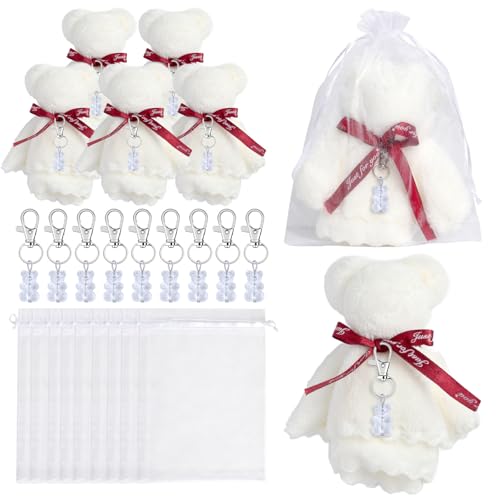 MLWSKERTY Babypartys Return Gunst Bear Keychains Mit Dankeskarte Organza Taschen Braut Dusche Gunst Hochzeit Gunst Für Gast MLWSKERTY Babypartys Return Gunst Bear Keychains Mit Dankeskarte Organza Taschen Braut Dusche Gunst Hochzeit Gunst Für Gast von MLWSKERTY